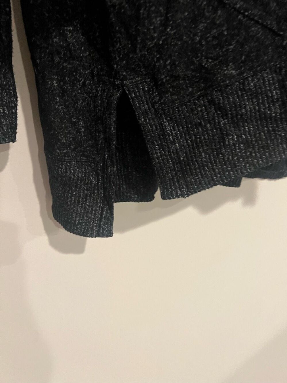 Habitat Clothes to Live in Black Heathered Hooded Cardigan with Pockets Sz M - Picture 3 of 10